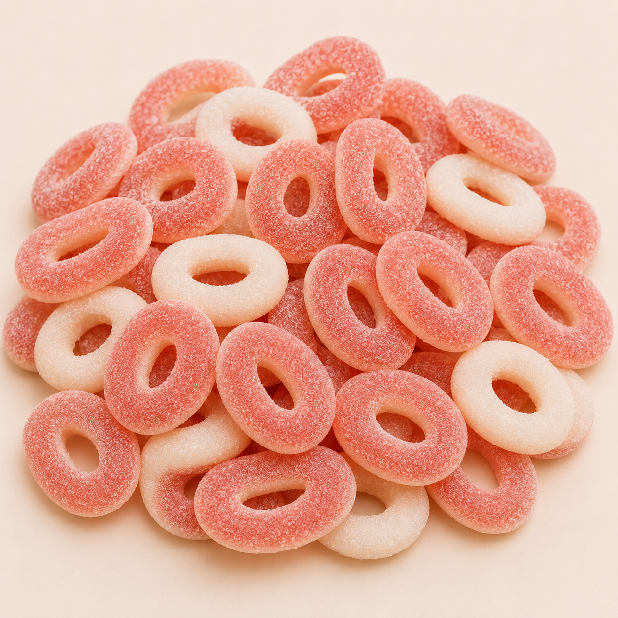 Anneaux sucrés fraise
