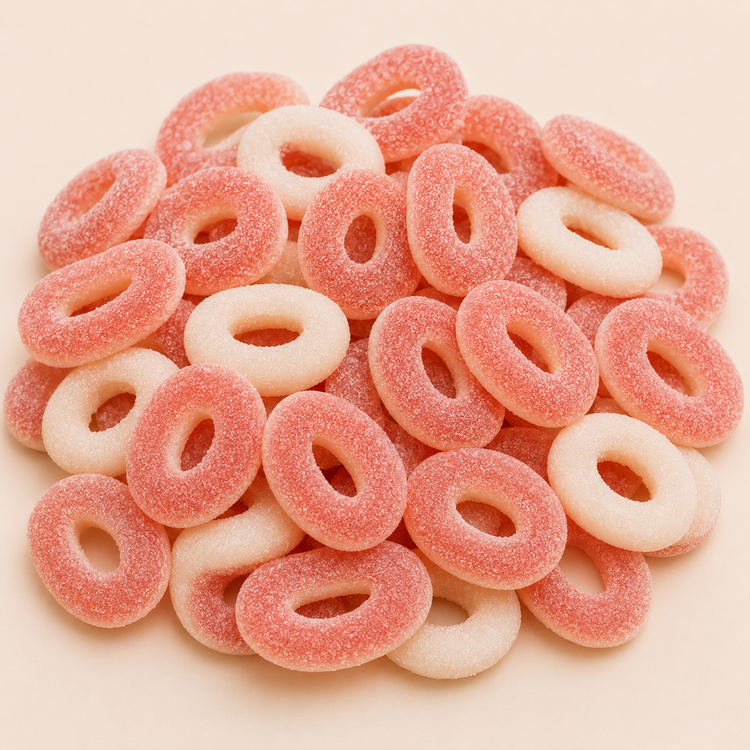 Anneaux sucrés fraise