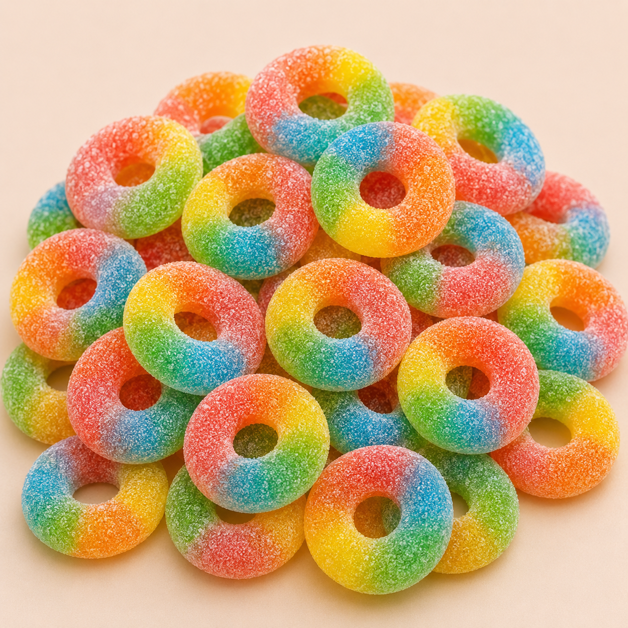 Anneaux sucrés multicolors