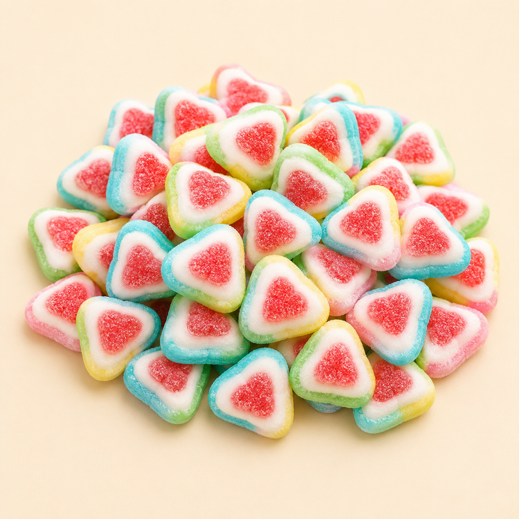 Coeurs 3D assortis sucrés
