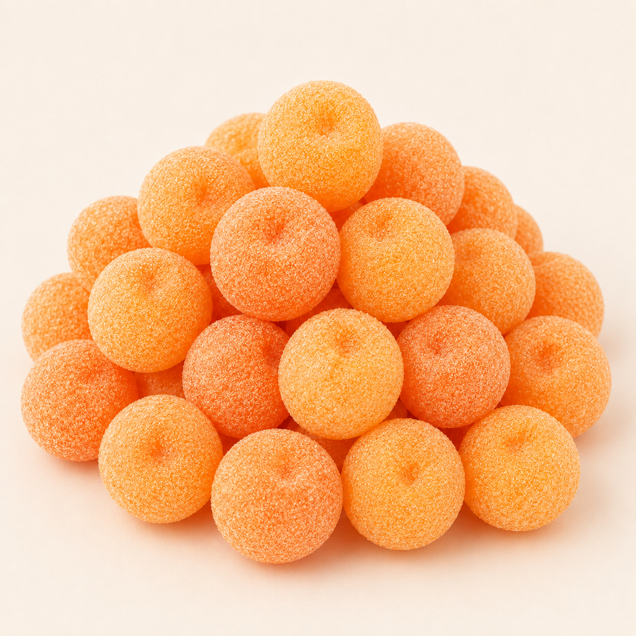 Balle de golf orange à la pêche